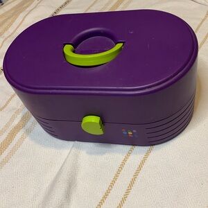 90’s Caboodles 3- Tier Makeup Storage Purple and Lime Green #2640